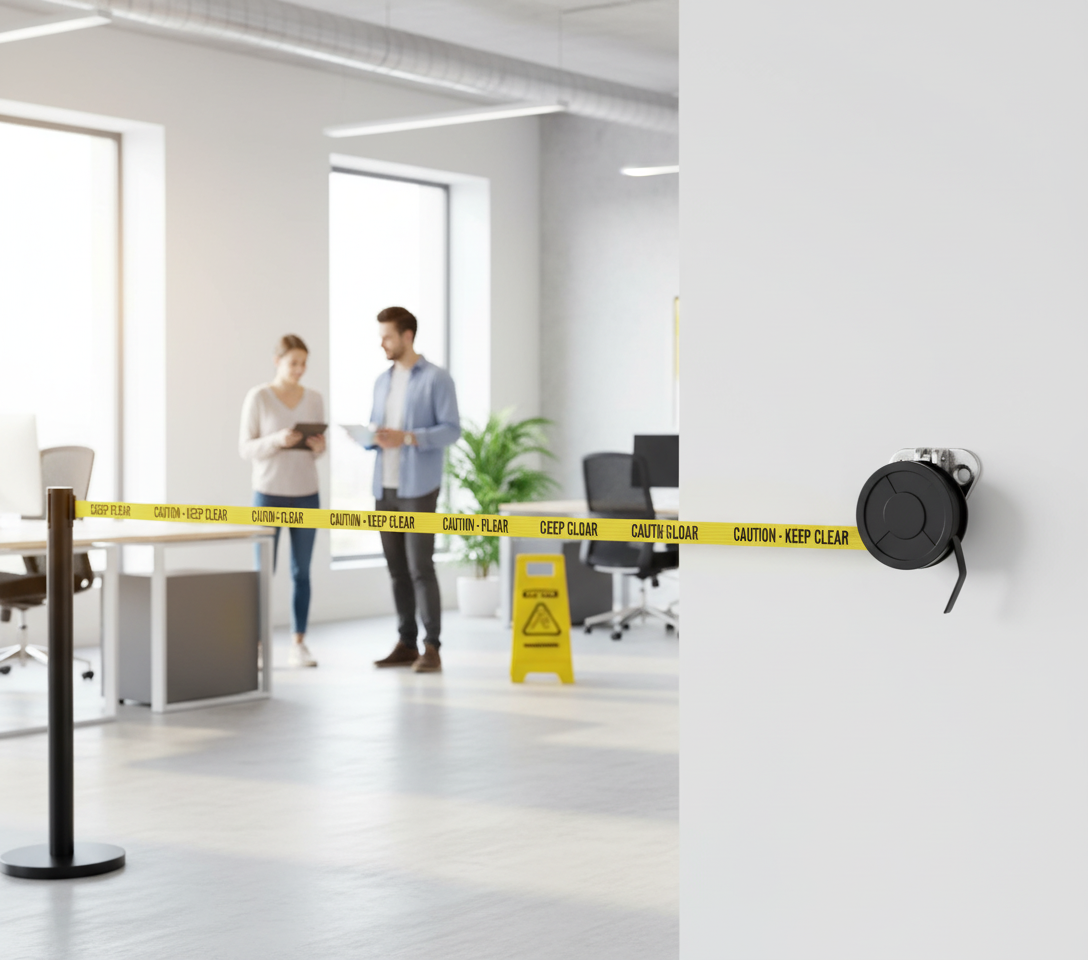 Premium Wall Mount for Retractable Barrier Reel - Heavy Duty, Easy Installation, Durable Design