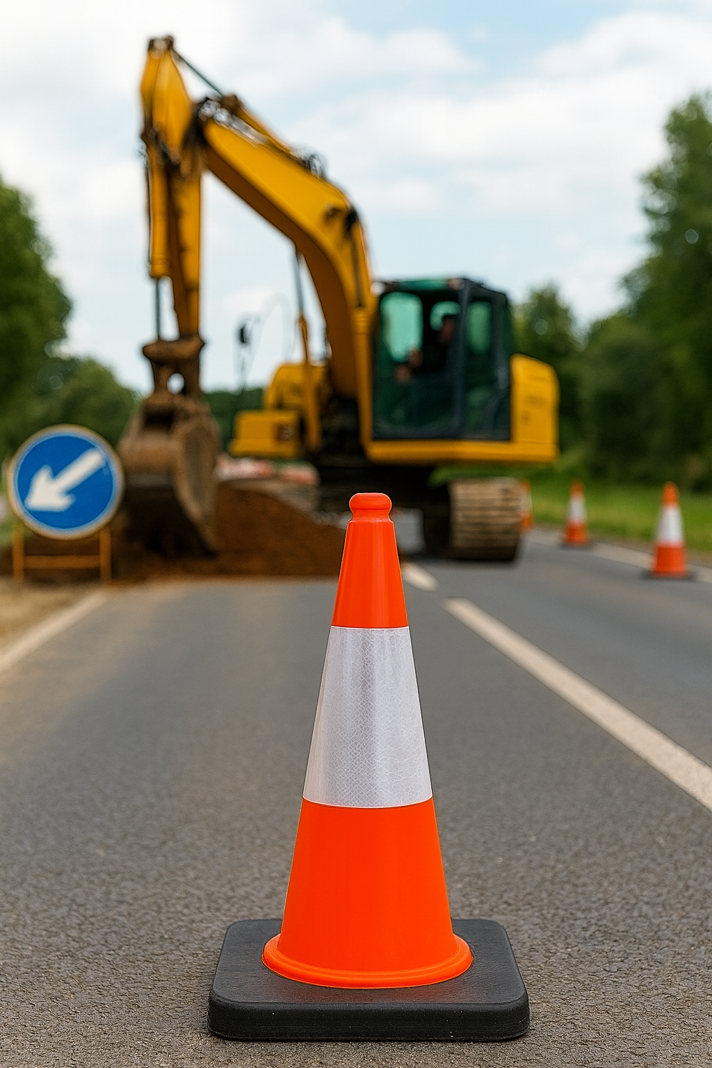 50 cm Flexible PVC Road Cone 1