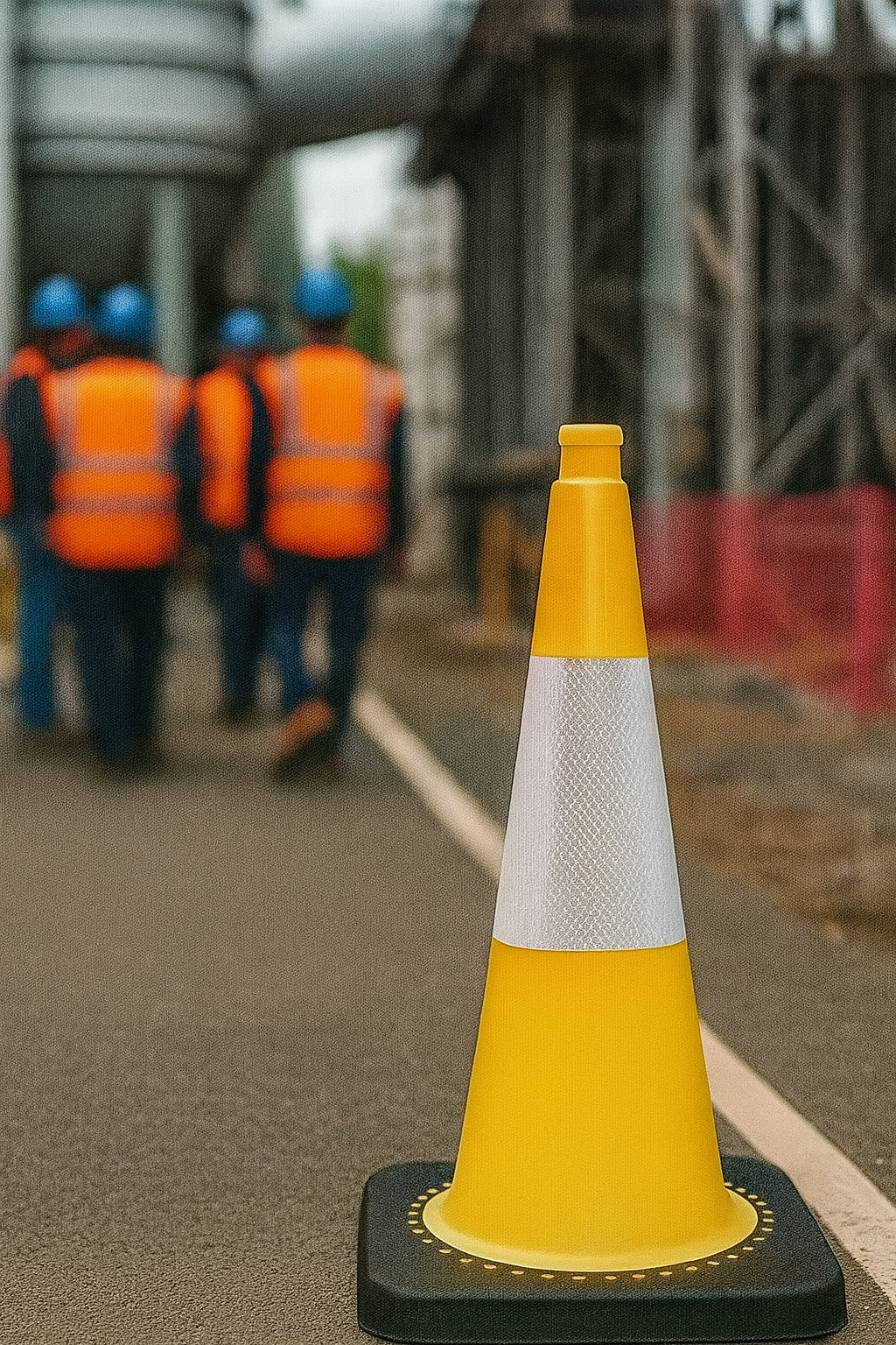 50 cm Flexible Yellow PVC Traffic Cone (2 kg) | Virtually Unbreakable 2
