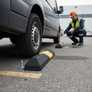 Premium Vehicle Stopper for Parking Control - Durable Black/Yellow Design, Impact-Resistant Material, Available in 60cm, 110cm, and 190cm Lengths