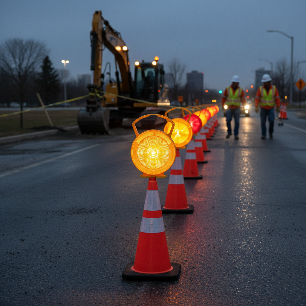Premium High-Performance Traffic Cone Light with Automatic Switch and Long Battery Life for Enhanced Road Safety