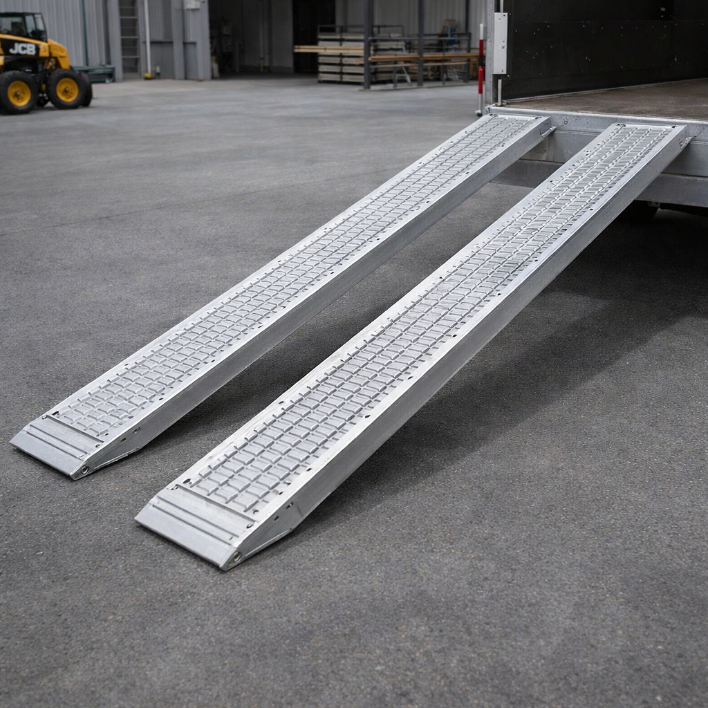 Heavy Duty Aluminium Loading Ramps – 3500mm x 520mm – 12195kg Capacity – Industrial Use