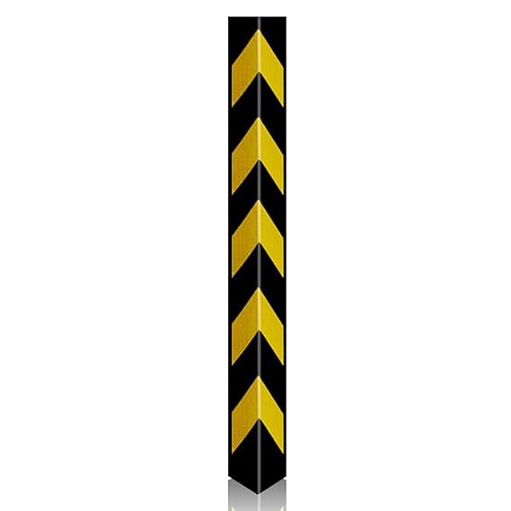 Heavy-Duty Corner Protector Black with Yellow Reflective Bands