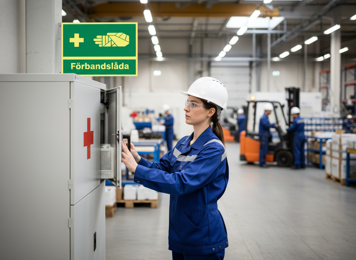 Premium Plastic Sign for First Aid Box - Available in A4 and A5 Sizes with Adhesive Backing Option