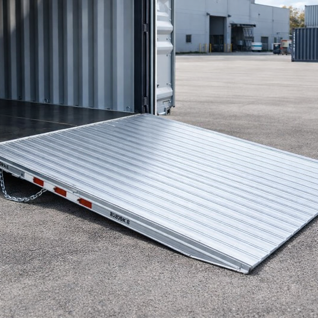 Ground Container Loading Ramp Container Loading Ramp 2200mm W x 8000kg Cap