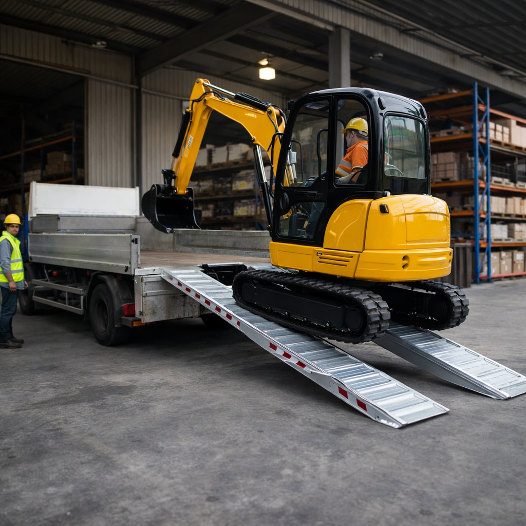 Aluminium Loading Ramps – 3500x580mm – 16000kg Capacity – Industrial Use