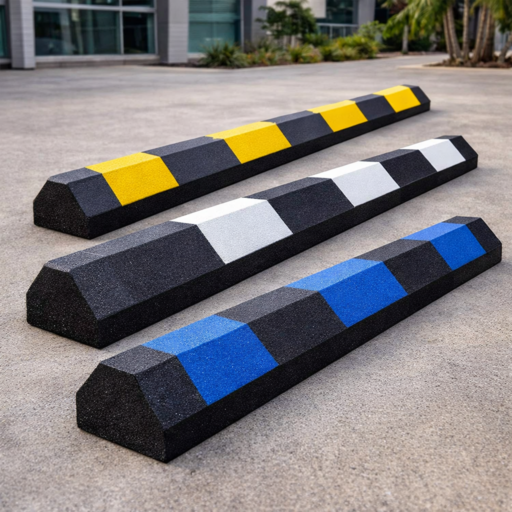 Rubber Wheel Stop – 1800mm Long – High-Density – Indoor/Outdoor Use