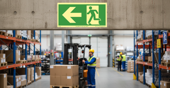 Premium Illuminated Emergency Exit Sign - Left Exit Direction, Multiple Sizes Available with High-Performance Glow Finish