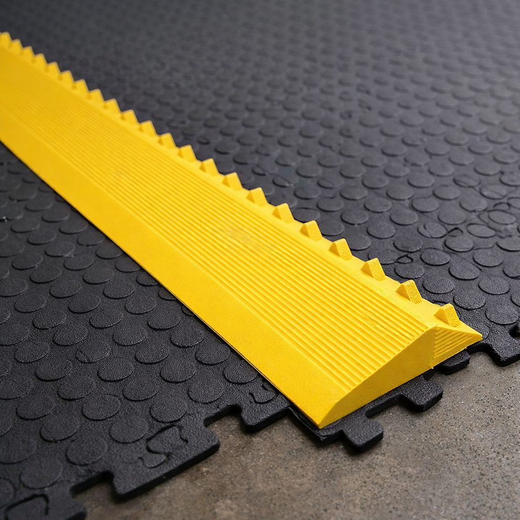 Heavy Duty Ramp – 91 cm Yellow – Nitrile Bevel – Industrial Use