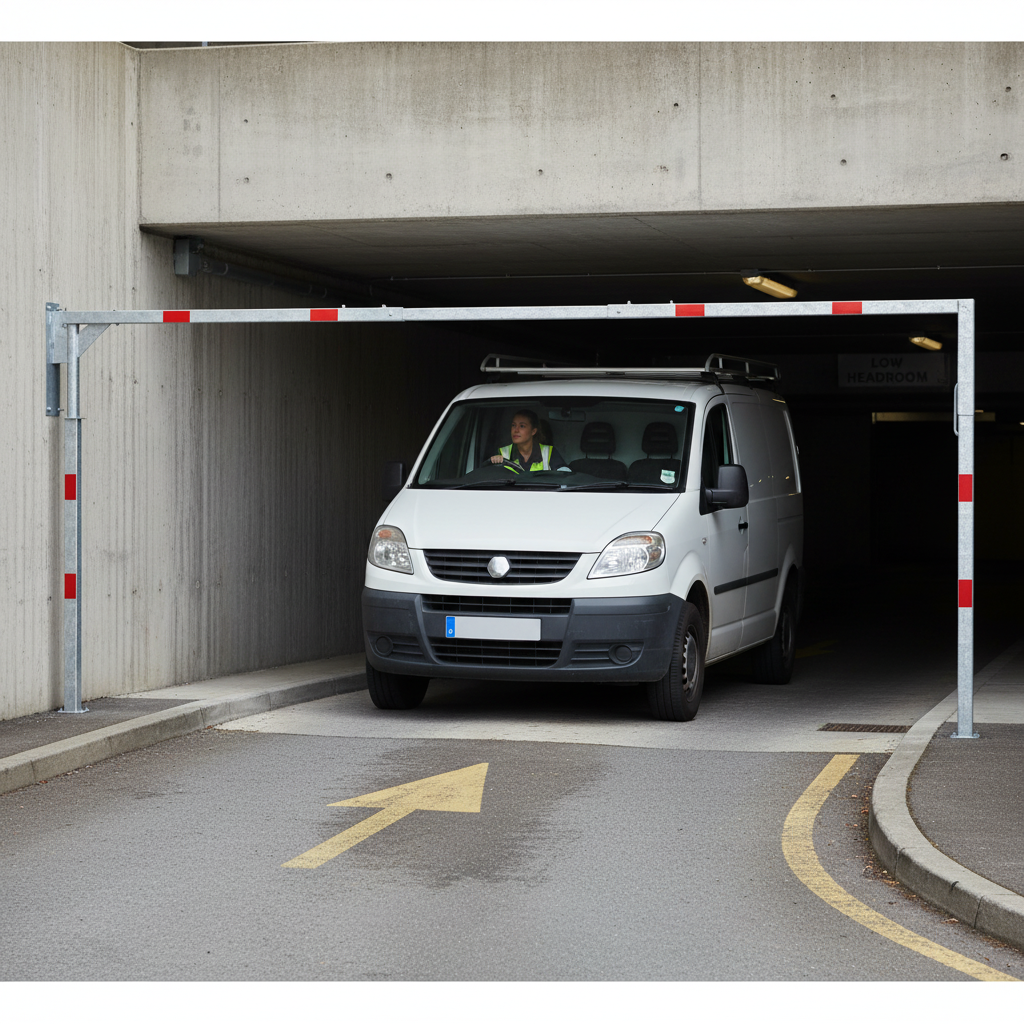 Premium Economy Swivel Height Restrictor Barrier - Cost-Effective Oversized Vehicle Access... - side view | Barriers Co