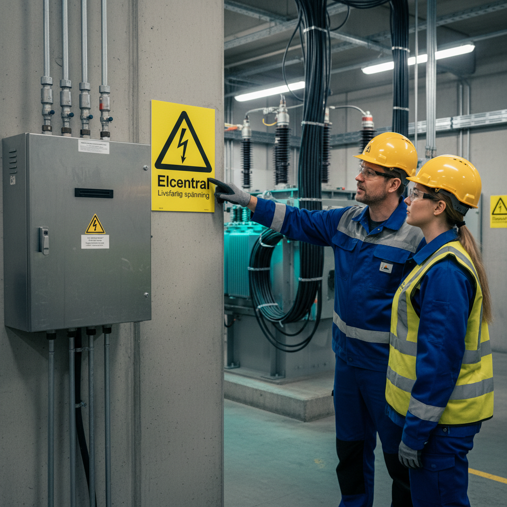 Professional Warning Sign for High Voltage - Durable Materials and Multiple Size Options for Safety in Industrial Environments