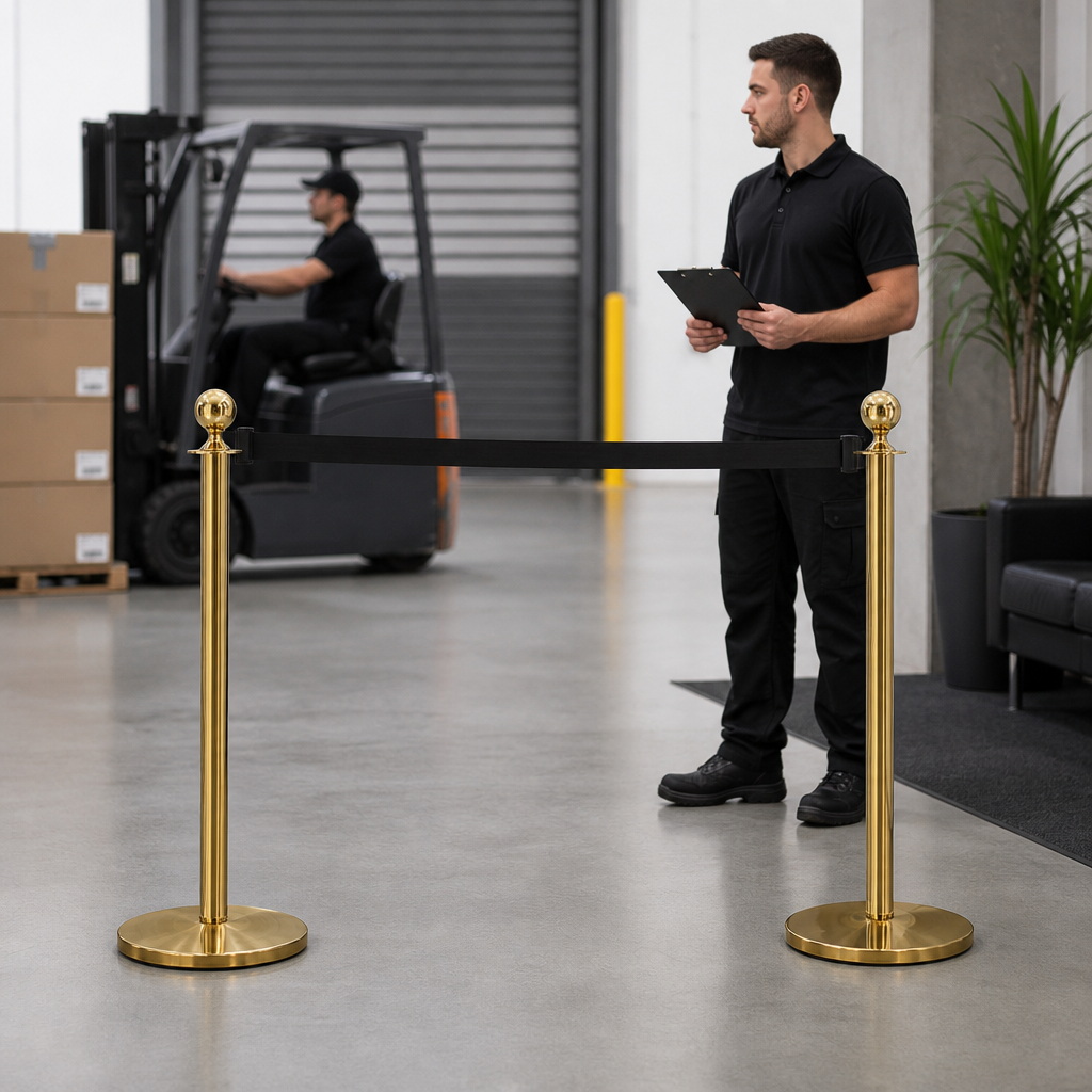 Post with Ball Top for Event Spaces