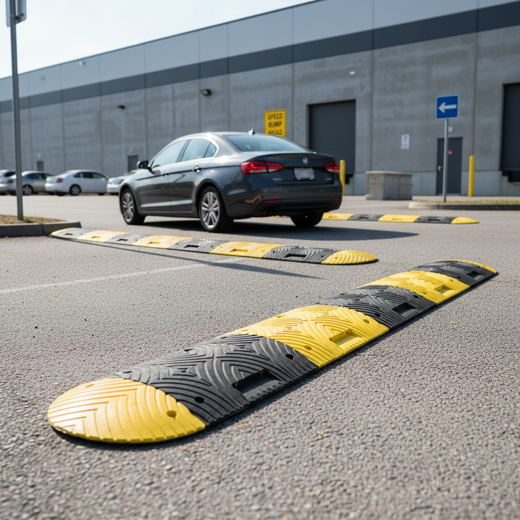 Professional Heavy Duty Painted Speed Bump Kits in Multiple Sizes for Road Safety