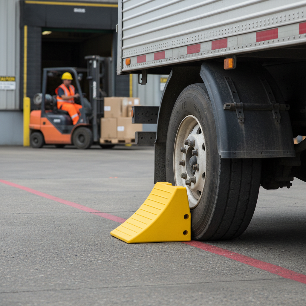 Premium Heavy Duty Wheel Chock for Industrial and Mining Use - UV Stabilised Urethane, Oil and Water Resistant
