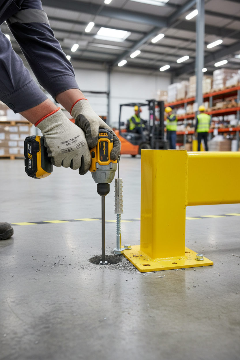 Premium Complete Mounting Kit for Safety Barrier Installation - Secure Indoor and Outdoor Use with Easy Assembly Components