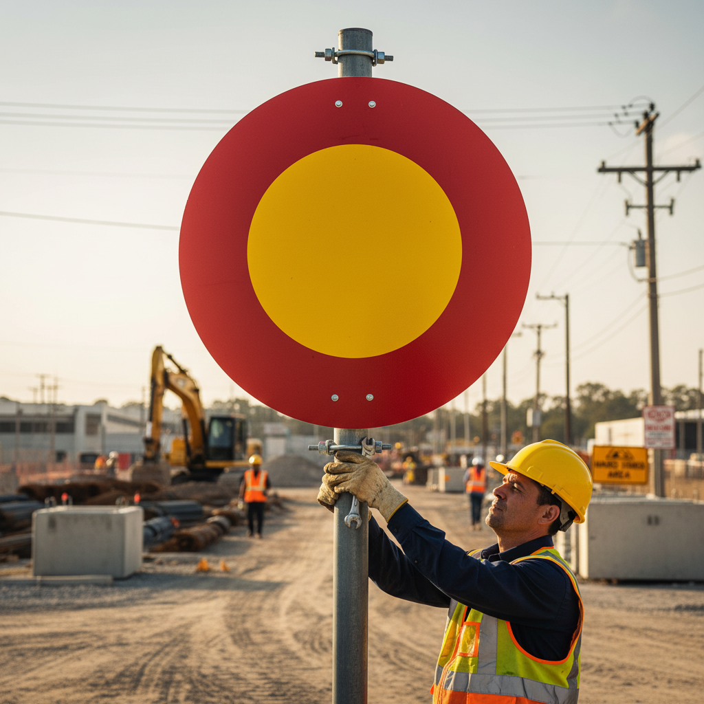 Premium No Vehicle Traffic Prohibition Sign with 600mm Diameter for Road Safety - High-Quality Professional Grade for Industrial and Commercial App...
