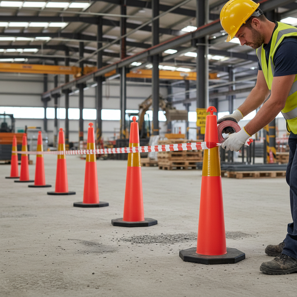 Premium T-Top Traffic Cone Set with 8 kg Base and 500 m Barrier Tape for Effective Traffic Control