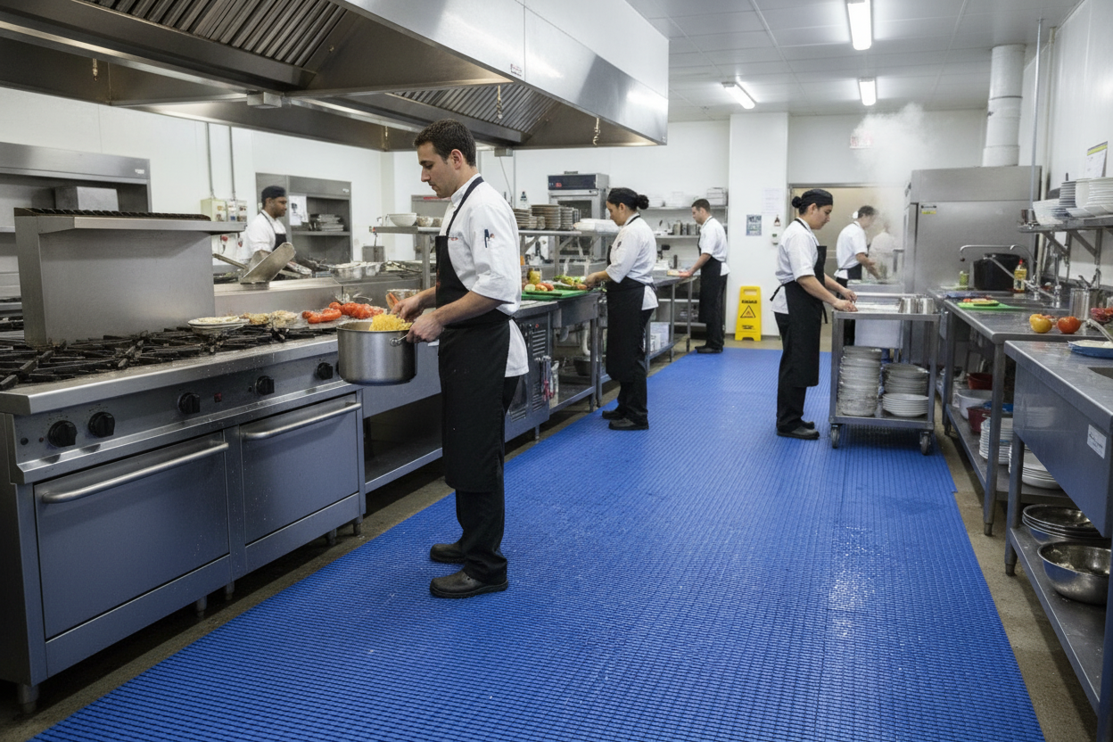 Premium Anti-Slip Mat - Comfortable Barefoot Design, 10m Roll, Ideal for Wet Environments