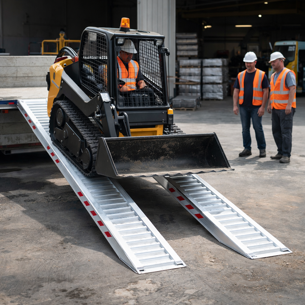 Aluminium Loading Ramps – 3500x510mm – 12000kg Capacity – Plant & Digger Use