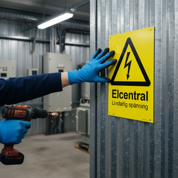 Professional Warning Sign for High Voltage - Durable Materials and Multiple Size Options for Safety in Industrial Environments
