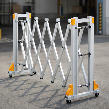 Retractable Safety Barrier – 2m – Aluminium, Reflectors – Commercial Use