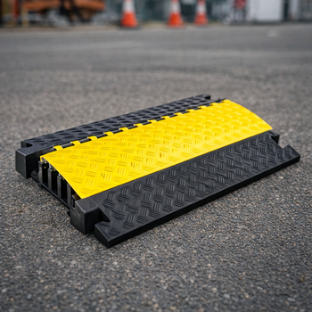 3-Channel Cable Protector – Black and Yellow – 5000kg Capacity – Indoor/Outdoor