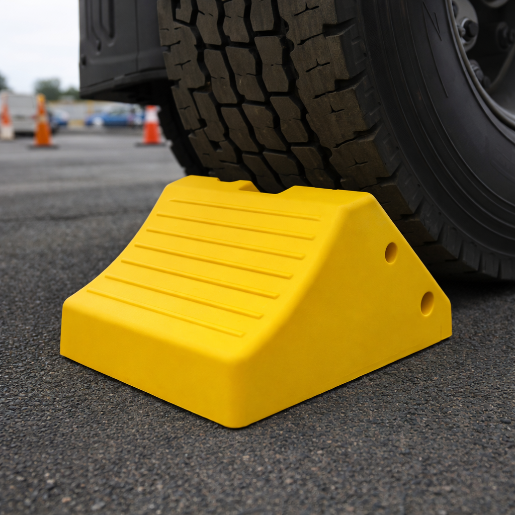 Heavy Duty Wheel Chocks – 45cm L x 38cm W x 25cm H – Industrial Use