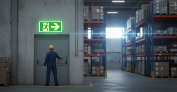 Premium Safety Sign - Emergency Exit Direction Right with High-Visibility Coating in Multiple Sizes