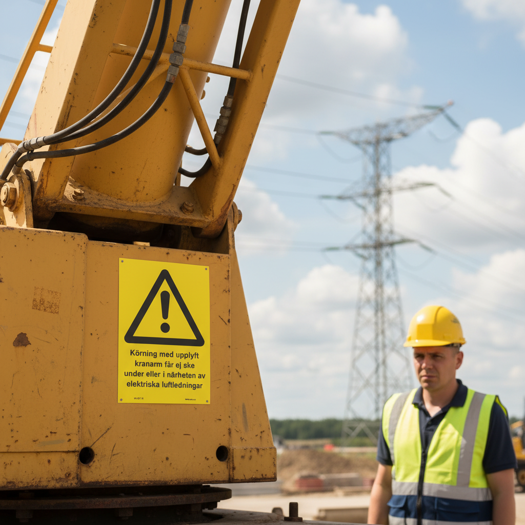 Premium Warning Sign for Crane Operation - Various Materials and Sizes for Clear Safety Messaging