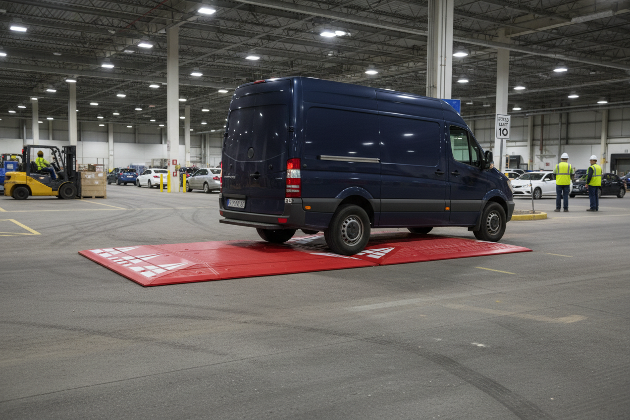 Premium Heavy-Duty Traffic Calming System with Industrial-Grade Rubber and High Visibility Reflective Tape