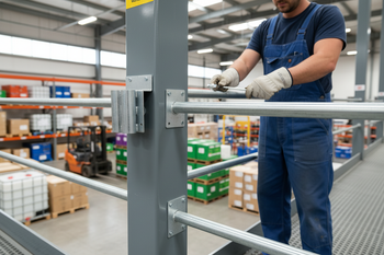 Premium Double Railing Bracket for Secure Installation on Loading Docks with Removable Safety Railings