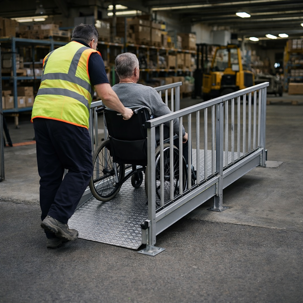 Modular Ramp Kit – 1100mm x 1900mm – Balustrade Handrails – Portable