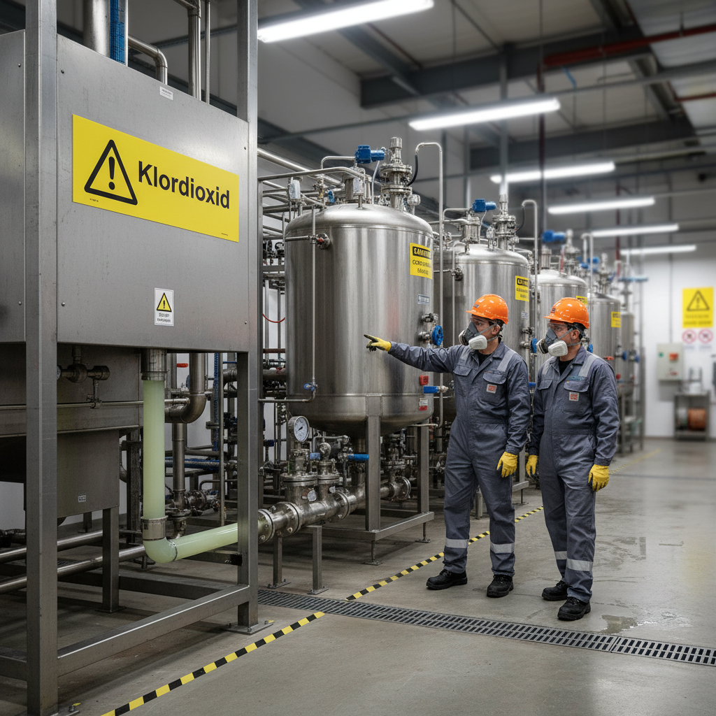 Premium Warning Sign for Chlorine Dioxide - Durable Materials, Multiple Sizes for Workplace Safety