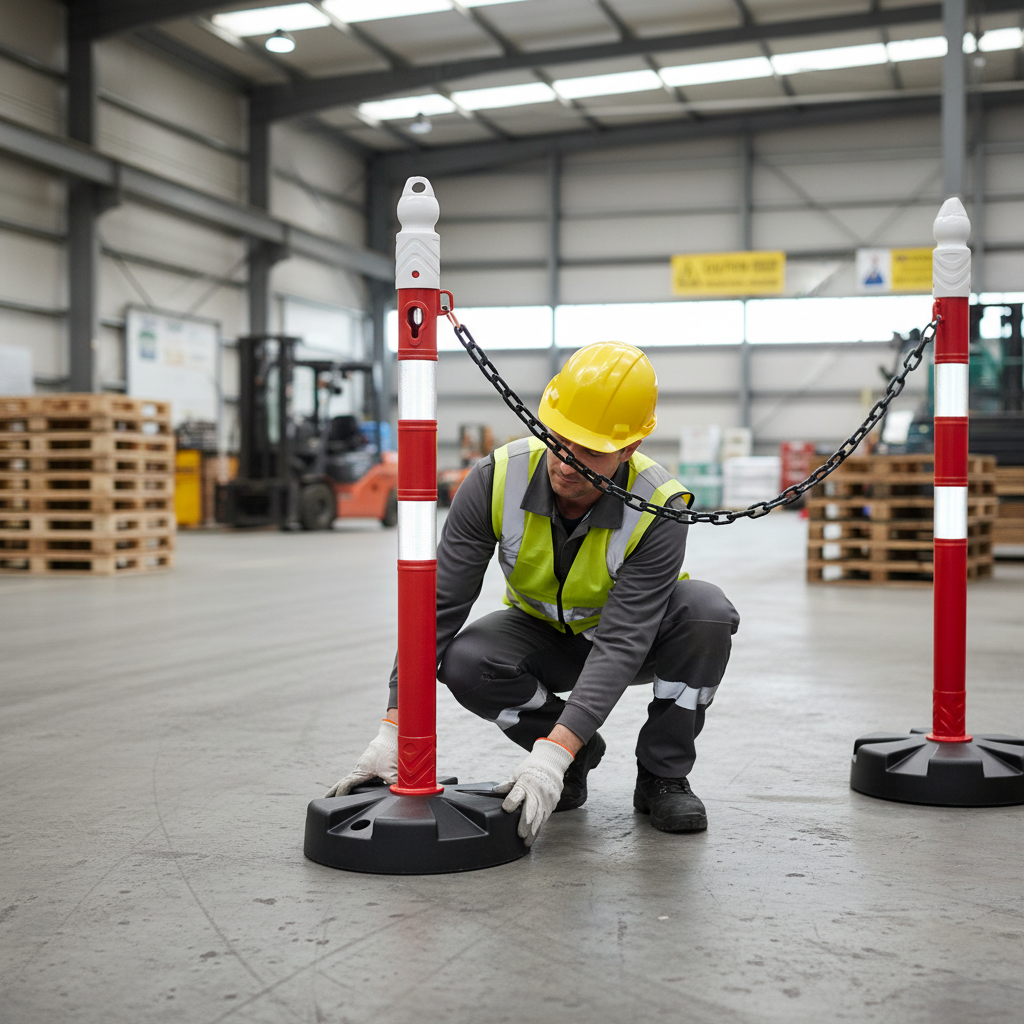 Premium Double Reflective Warning Delineator Post 630 mm for Traffic Control and Road Safety Applications