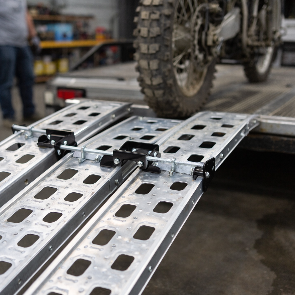 U-Shaped Joining Brackets – Easy to Assemble – Motorcycle Ramp Kit