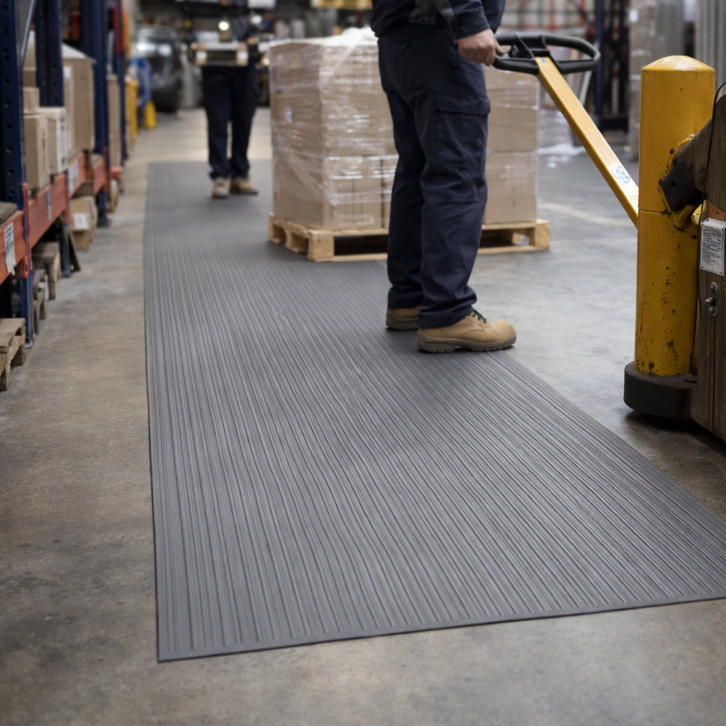 Anti-Fatigue Mat – Grey – 9.4mm Thick – Light Duty Use