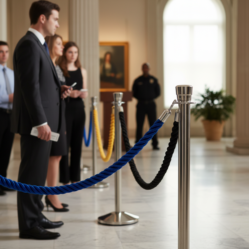 Premium Braided Rope Barriers - Durable, Luxurious Rayon, Multiple Colors & Lengths for Event Management | Barriers Co

