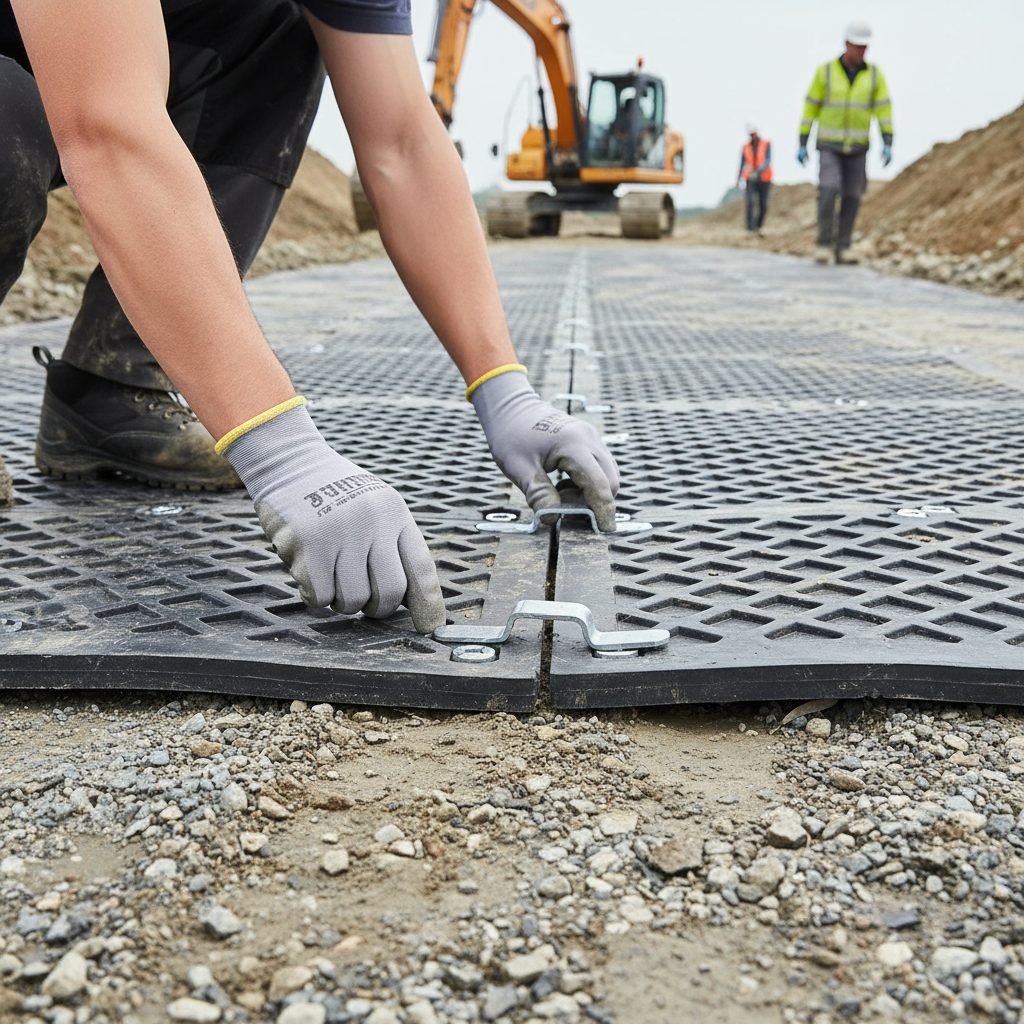 Premium Steel Coupler Links for Connecting Ground Protection Mats - Cost-Effective Solution - side view | Barriers Co