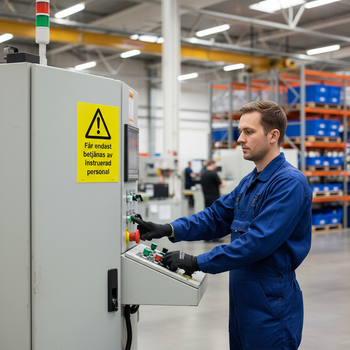 Professional Warning Sign for Instructed Personnel - Multiple Materials and Sizes for Safety and Clarity