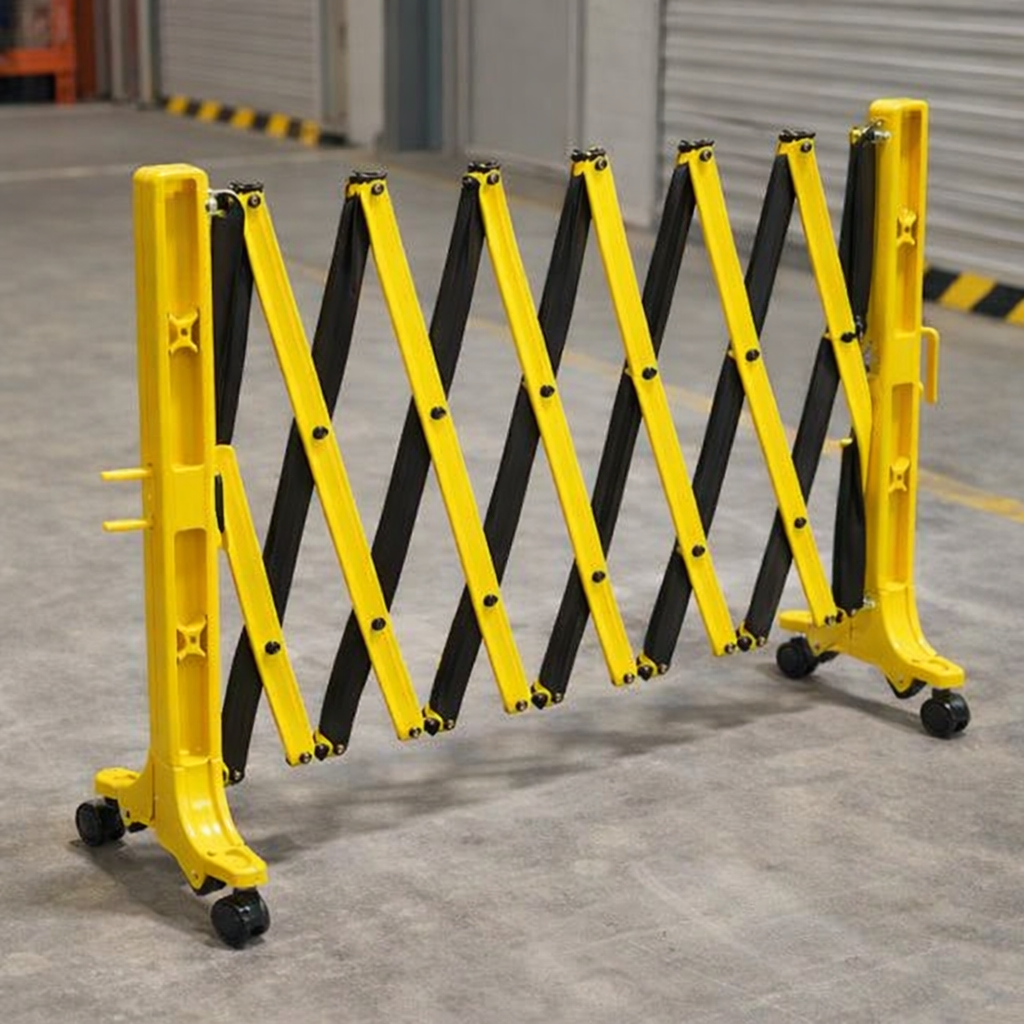 Expandable Barrier on Wheels – Black & Yellow – 3.5m – Commercial Use