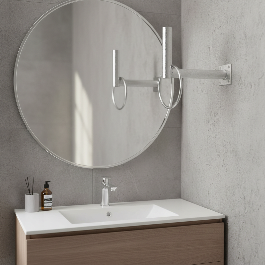 Premium Heavy Duty Wall Arm Bracket for Mounting Mirrors - 160x140x10mm Dimensions, Compatible with Multiple Mirror Types - D
