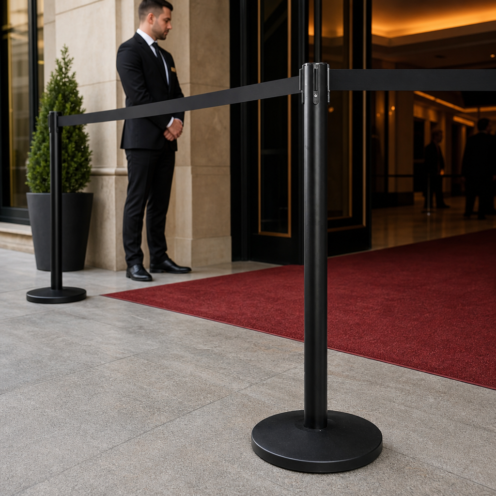 QueueMaster Belt Barrier System 3.4m x 75mm for Events & Venues