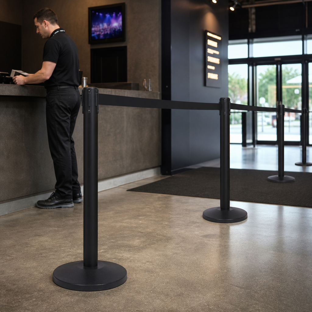 Retractable Belt Barrier System with 3.4m Belts for Events & Venues