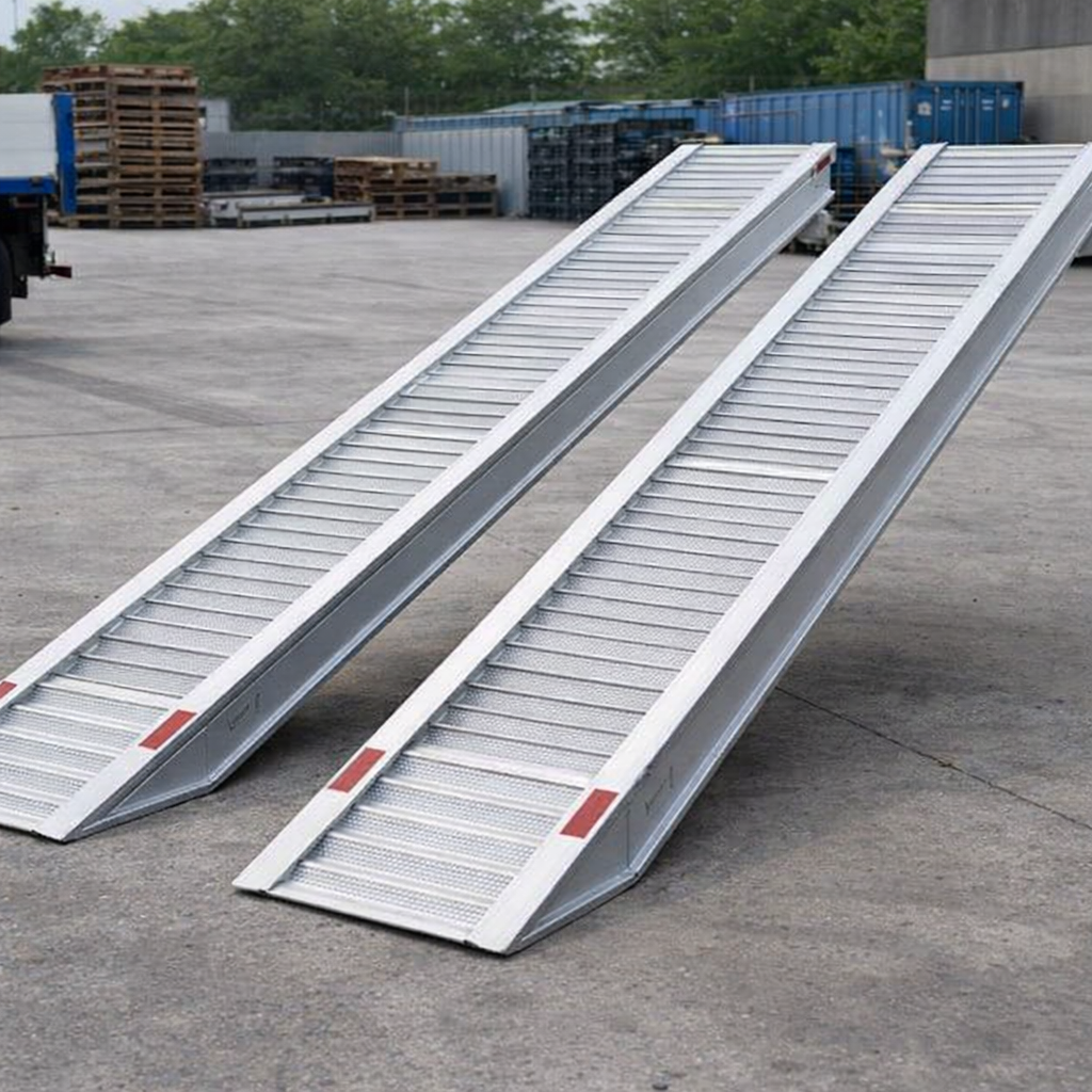 Aluminium Loading Ramps – 4500mm x 400mm x 4120kg – Plant & Digger Use