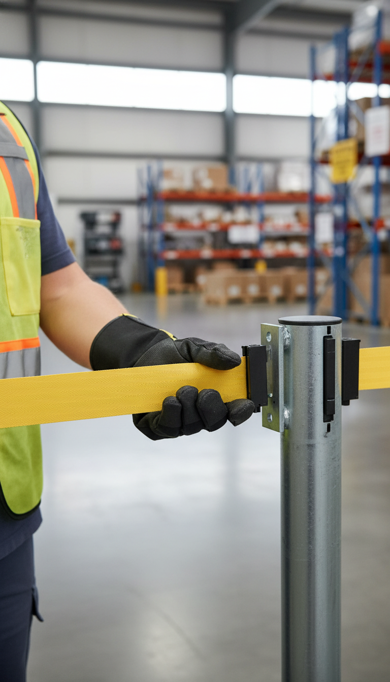 Premium Replacement Belt End for Various Stanchion Models and Wall Mounts - Ensure Safe Use of Your Barrier Systems