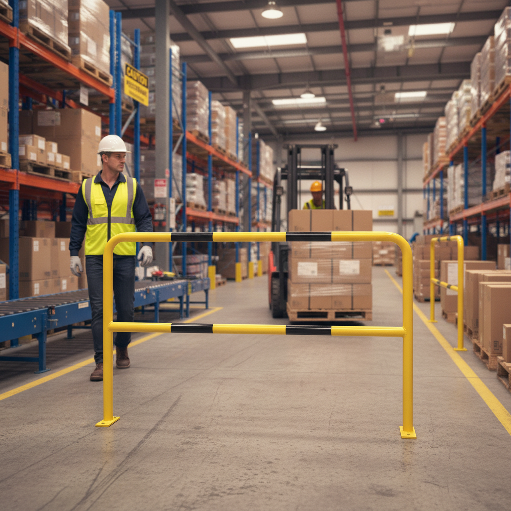 Premium Heavy Duty Steel Hoop Guard Warehouse Barrier for Pedestrian Segregation | Barriers Co