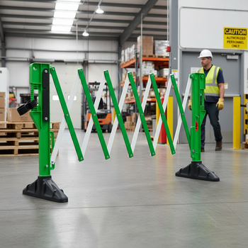 Premium Expanding Barrier System - Heavy Duty and Portable for Pedestrian Safety in Various Applications