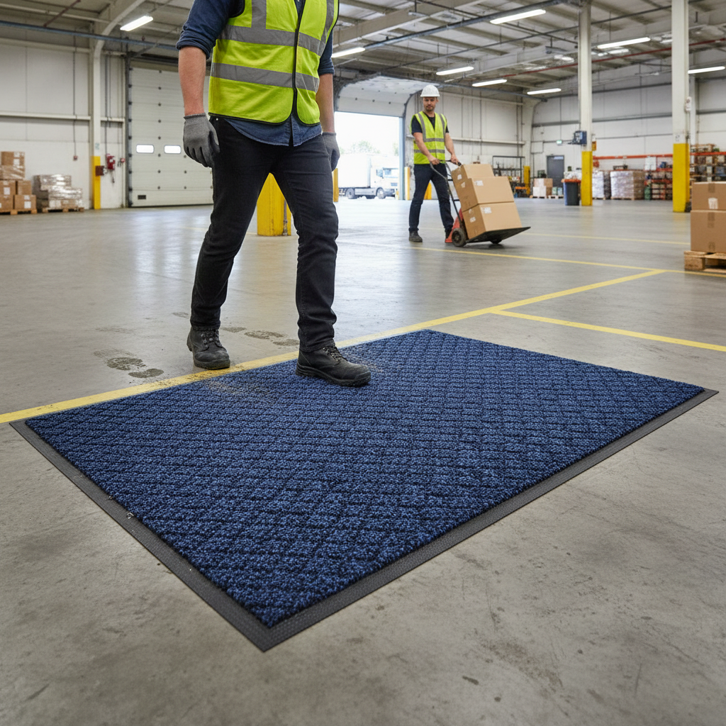 Professional Heavy Duty Machine Washable Entrance Mat with Anti-Slip and Water Absorption... - side view | Barriers Co