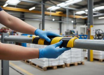 Premium Pipe Protection Profile P30 - Self-Adhesive with High-Visibility Yellow/Black Striping for Impact Hazard Safety