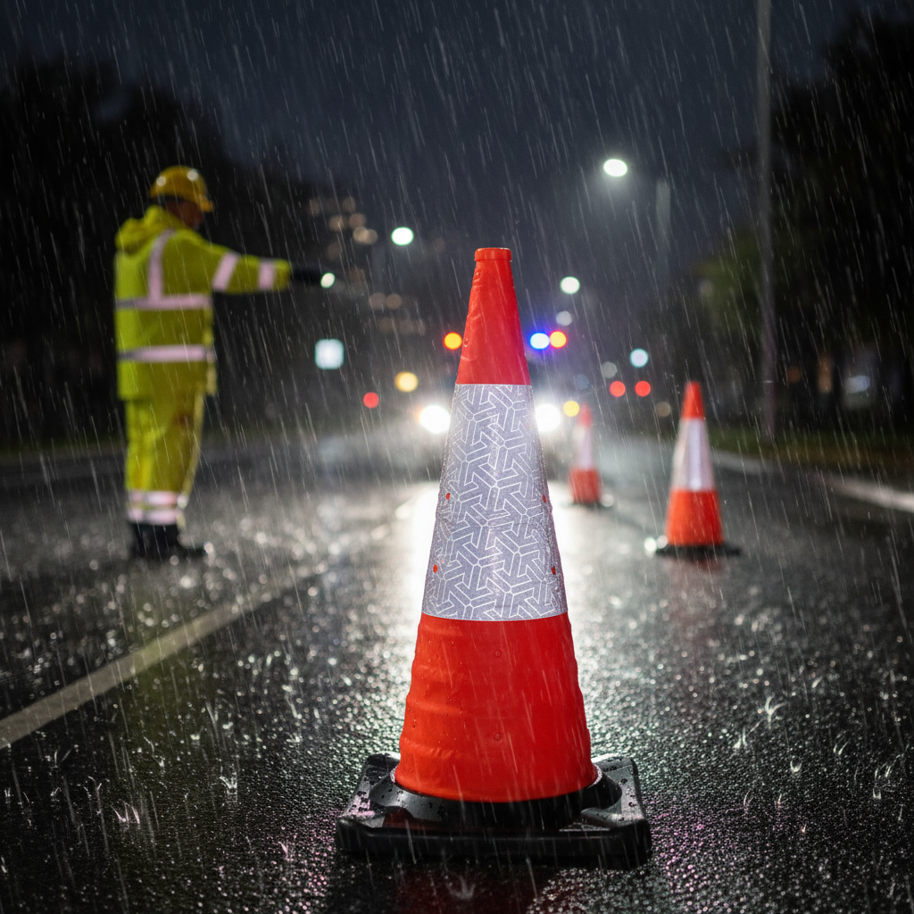 Premium Collapsible Traffic Cones, Road Legal 750mm Retroreflective for First Responders and Mobile Works... | Barriers Co